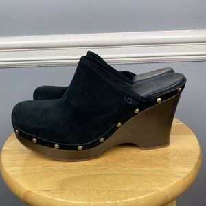 Black frosted sheepskin lining size 10